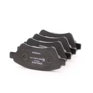 Image of DELPHI Brake pad set RENAULT LP1730 410601241R,410608713R,7701206044 7701207184,7701207672,7701208122,7701209444,7701209697,8660004603,8660006328