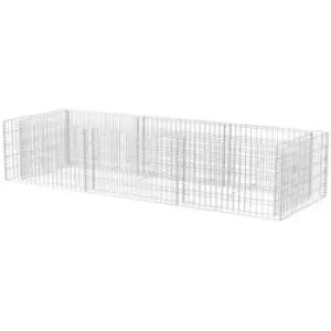 image of Vidaxl - Gabion Raised Bed Steel 270x90x50cm Silver