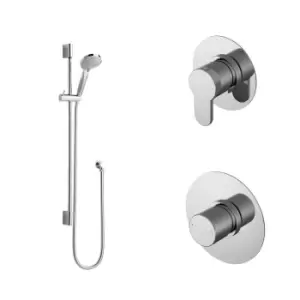 Image of Nuie 1 Outlet Bundle Arvan Shower Hose - Chrome