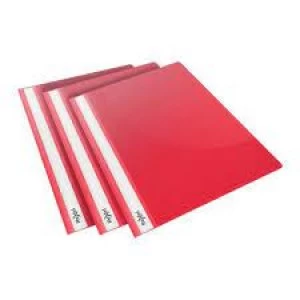 Image of Rexel Choices Report Fldr Clear Front Capacity 160 Sheets A4 Red Ref