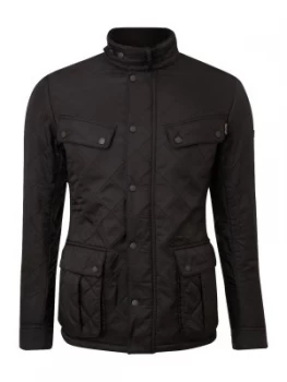 image of Mens Barbour Quilted international ariel polar jacket Black