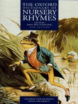 Image of The Oxford Dictionary of Nursery Rhymes by Iona Opie Hardback