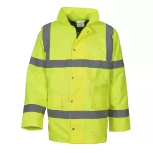 Image of Yoko Mens Hi-Vis Road Safety Jacket (Pack of 2) (2XL) (Hi-Vis Yellow)