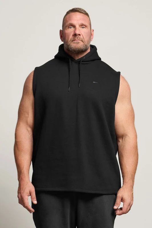Image of BadRhino BadRhino Men Heavyweight Sleeveless Hoodie in Black Size: 2X-large Black XXL Male 5063589363350