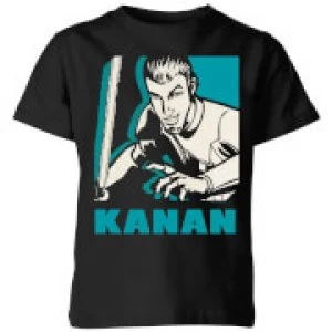 Image of Star Wars Rebels Kanan Kids T-Shirt - Black - 11-12 Years