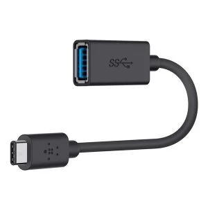 image of Belkin Adapter USB 3.0 Type C-USB A 5GBPS 1.5amp Black - USB-IF Certified