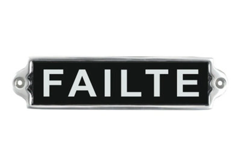 Image of Minster "failte" Wall Plaque - Aluminium - L1 X W20 X H6 Cm