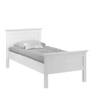 image of Paris Single Bed (90 X 200) In White