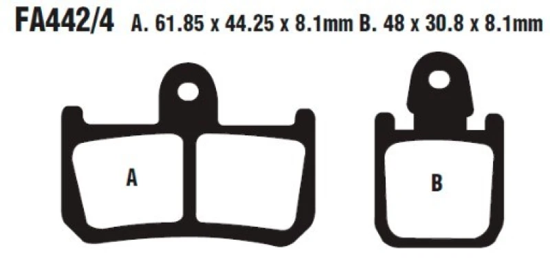 Image of EBC Brakes Brake pad set EBC Brakes FA442/4HH