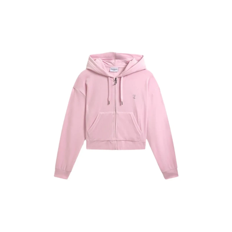 Image of Juicy Couture Womens zip-up hoodie Juicy Couture Iccle Outline Rose Female L
