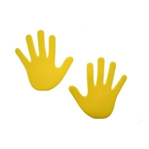 Image of Hand Floor Marker (Pack of 6) Yellow