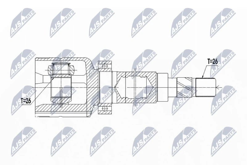 Image of NTY CV joint kit NTY NPW-FR-083