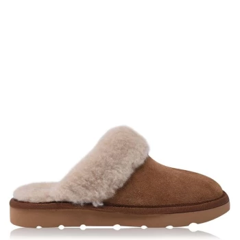 image of SoulCal Childrens Faux Fur Lined Slippers - Cognac