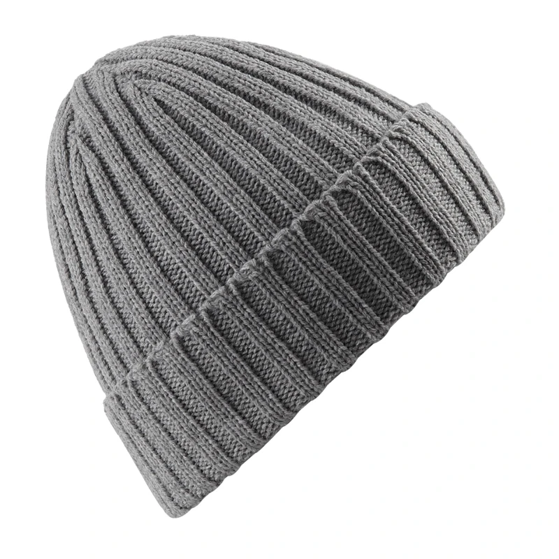 Image of Beechfield Womens Chunky Ribbed Winter Beanie Hat in Grey Grey Female One Size