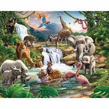 Image of Walltastic Wallpaper Mural Mermaids 8ft x 10ft FSC Mixed Credit Paper
