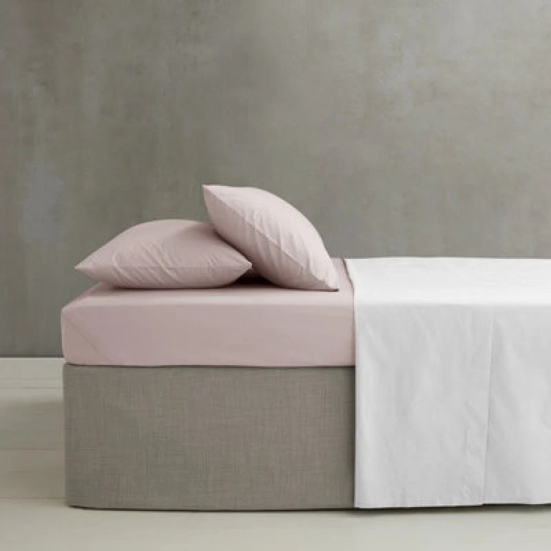 Image of Catherine Lansfield 'Easy Iron Percale' Combed Polycotton 35cm Depth Sheet Pink