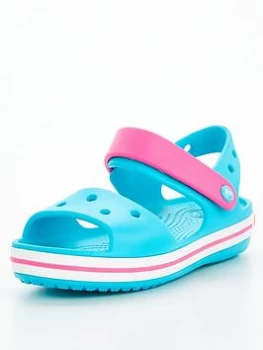 Image of Crocs Childrens Crocband Sandals - Aqua, Size 1 Older