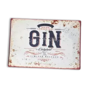 image of Retro Advertising London Dry Gin Vintage Metal Sign