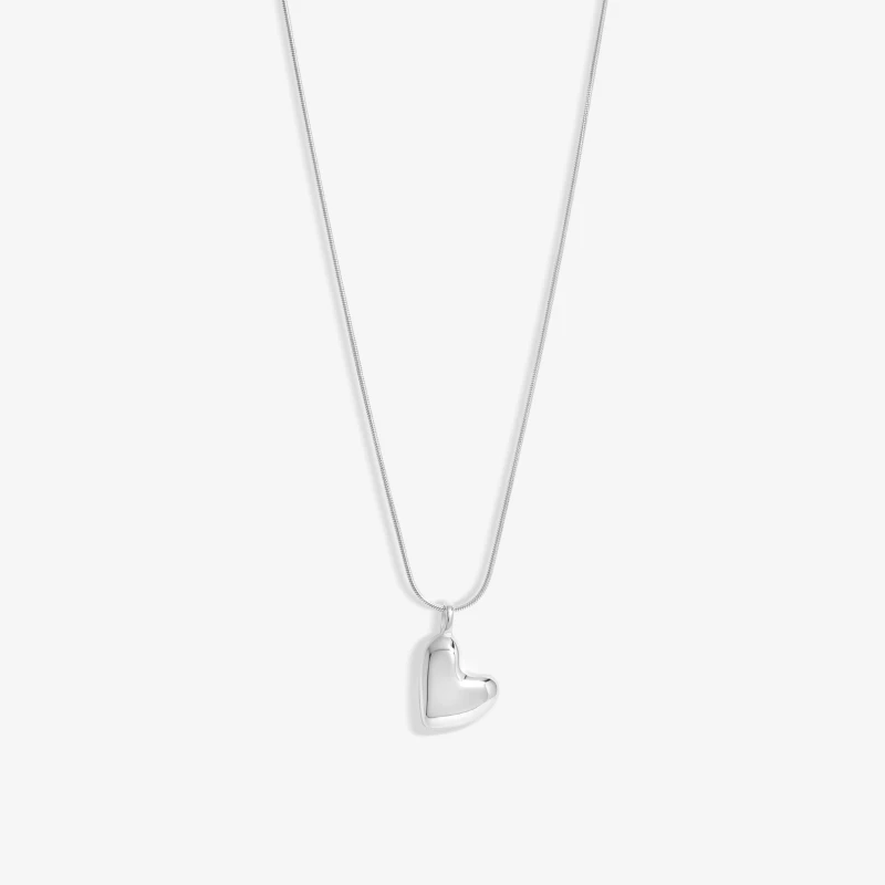 Image of Simply Silver Sterling Silver 925 Molten Heart Pendant Silver