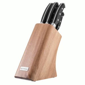 image of Viners 6 Piece Acacia Knife Block Set