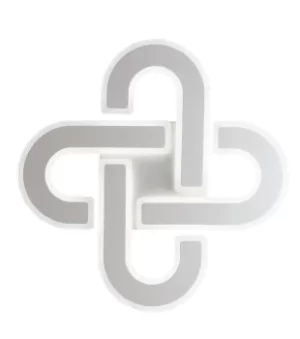 Image of Obsession Integrated LED Dimmable Flush Ceiling Pendant, White, 3000- 4000-6000K