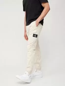 Image of Calvin Klein Jeans Calvin Klein Jeans Monologo Badge Casual Chino, Beige, Size 2XL, Men