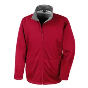 image of Result Core Mens Soft Shell 3 Layer Waterproof Jacket (S) (Red)