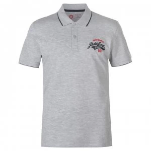 image of Jack and Jones Core Heritage Polo Shirt Mens - Light Grey Marl