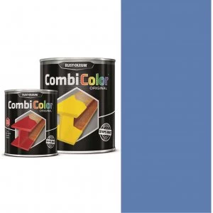 image of Rust Oleum CombiColor Metal Protection Paint Steel Blue 750ml