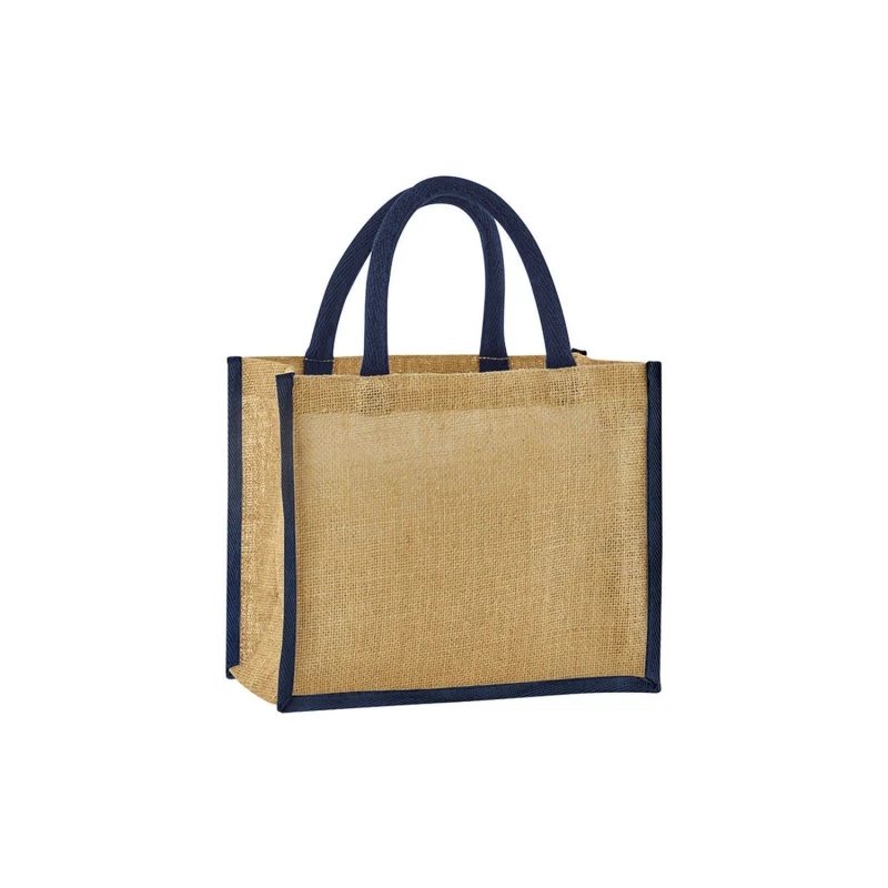 Image of Westford Mill Womens Starched Jute Midi Tote Bag in Navy Navy Female One Size