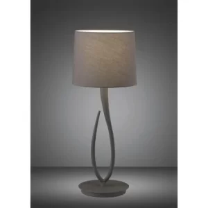 Image of Lua Table Lamp 1 Bulb E27, Large ash gray with ash gray shade