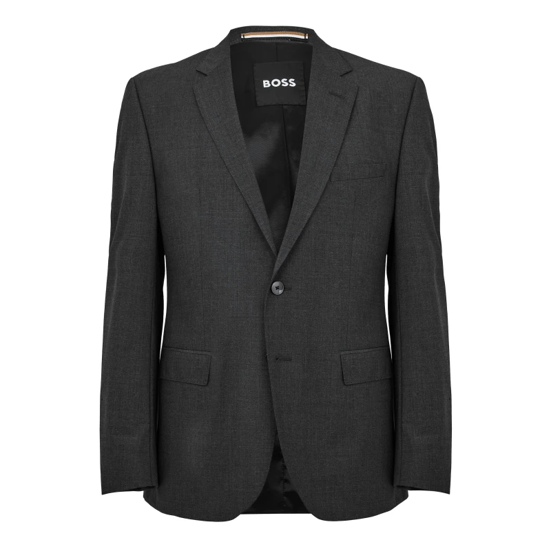 Image of Boss Mens H-Jasper Luxury Suit Jacket Dark Grey male 38 (48)