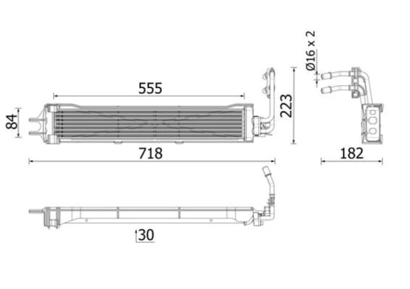 Image of MAHLE CLC 333 000P Oil Cooler, automatic transmission without gasket/seal Oil Cooler,automatic transmission (1047)