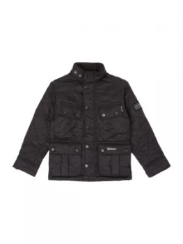 Image of Barbour Boys Ariel 4 Pocket Quilted Jacket Black