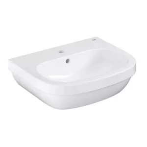 image of Grohe Euro Curved Wall-Mounted Cloakroom Basin (W)55Cm Alpine White