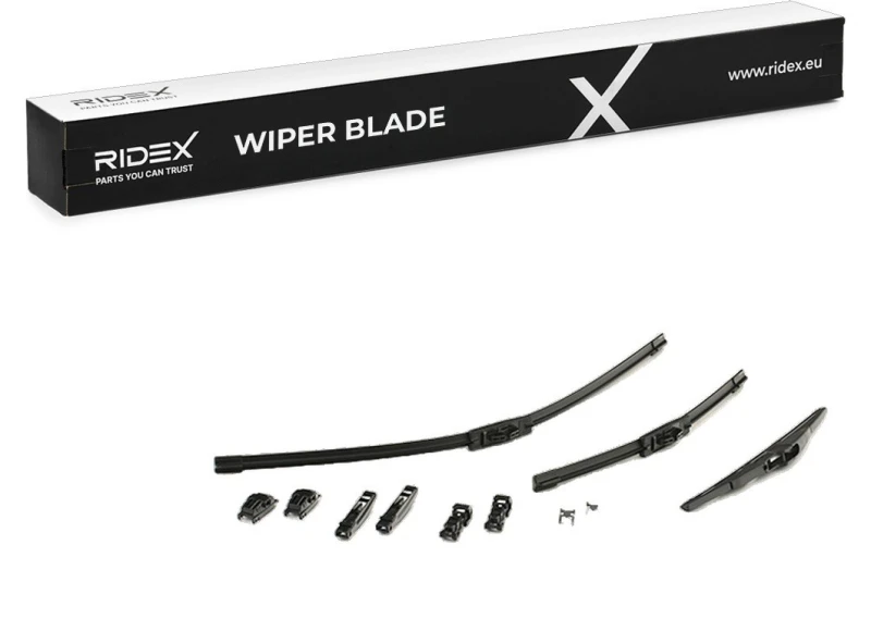Image of RIDEX 298W17064 Wiper blade 380mm, Front and Rear, Standard Wiper Blade (298)
