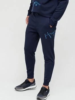 Image of Hugo Boss Dalfie Script Logo Sweatpants Navy Size 2XL Men