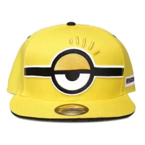 Image of MINIONS Unimpressed Eye Snapback Baseball Cap, Yellow (SB012027DSP)