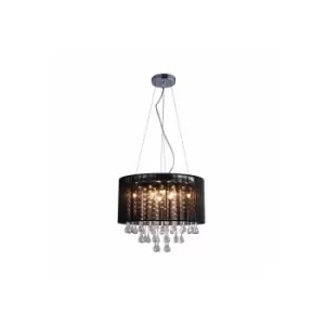 image of Verona Pendant Ceiling Light, Black, 8x G9