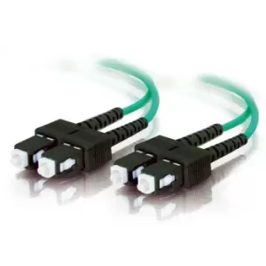 Image of C2G 85513 fibre optic cable 1m SC OFNR Turquoise
