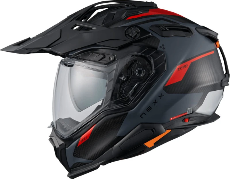 Image of Nexx X.WED3 Keyo Grey Red Matt Adventure Helmet Size 3XL