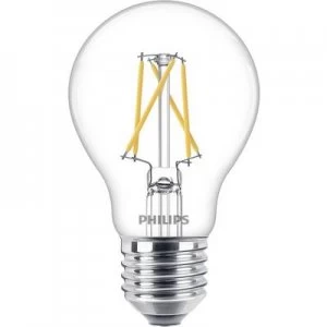 Image of Philips Lighting LED (monochrome) EEC A+ (A++ - E) E27 Arbitrary 7.5 W, 3 W, 1.6 W = 60 W, 30 W, 16 W Warm white (Ø x L) 6cm x 10.4cm dimmable