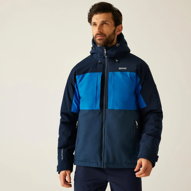 Image of Regatta Regatta Men Maland Insulated Breathable Waterproof Jacket in Blue Size: Small Blue S Male 5063516130093