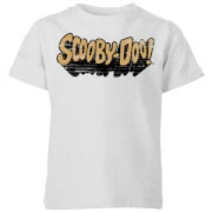 image of Scooby Doo Retro Colour Logo Kids T-Shirt - Grey - 11-12 Years