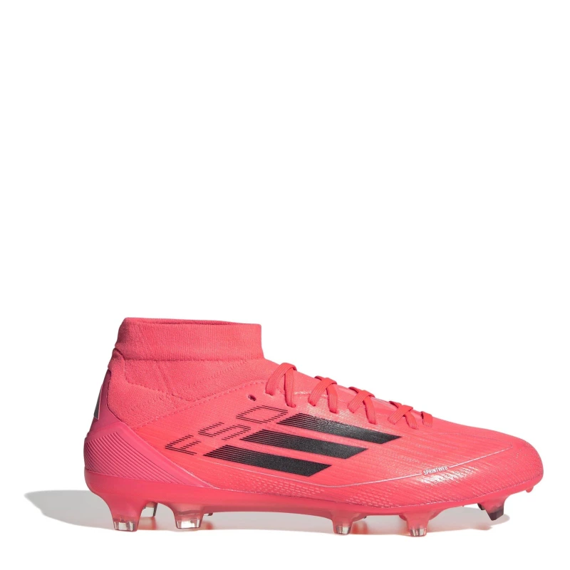 Image of adidas F50 Pro Mid-cut Womens Firm Ground Football Boots Turbo/Blk/Platn female 10 (44.7)