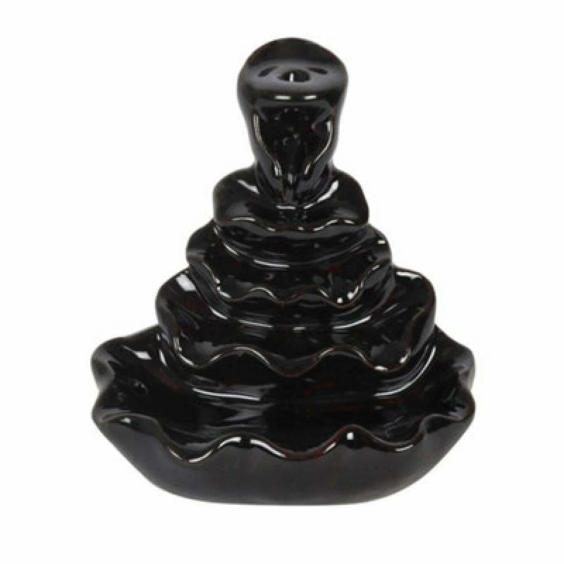 Image of Something Different Something Different 4 Tier Backflow Incense Burner in Black One Size Unisex 5059699971974