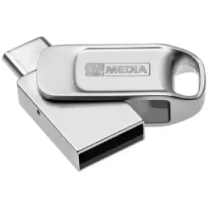 image of Verbatim My Dual USB 2.0 /USB C Drive USB stick 16GB Silver 69265 USB 2.0, USB-C