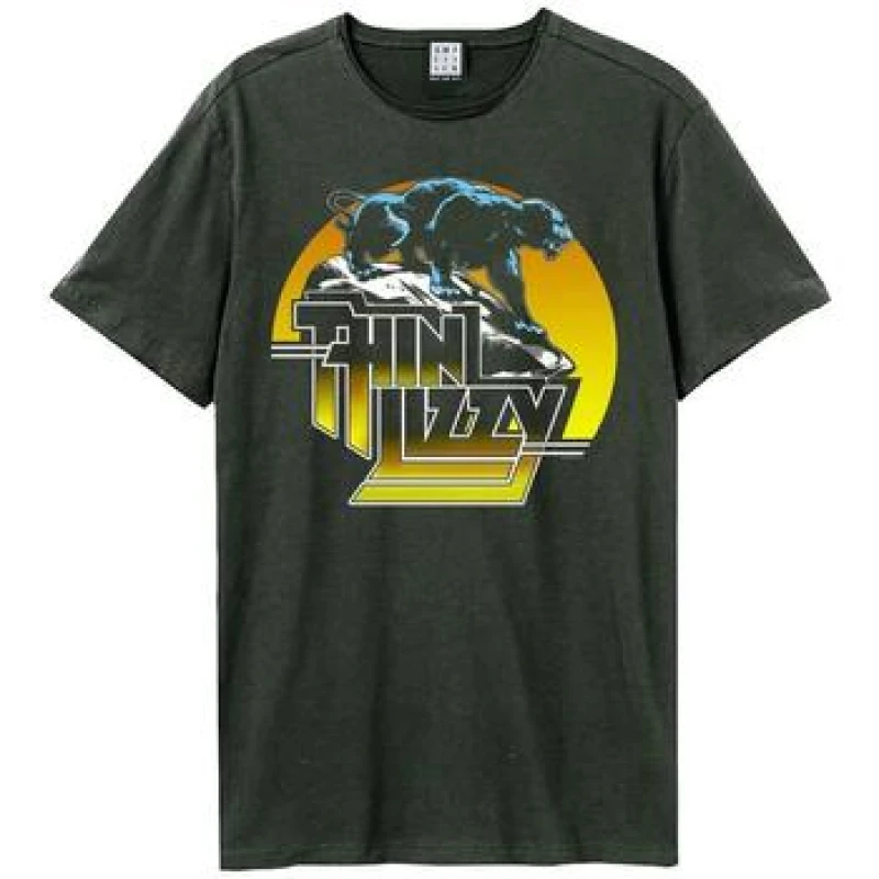 Image of Amplified Amplified Men Panther Thin Lizzy T-Shirt in Charcoal Size: X-Small Charcoal XS Male 5063750849218