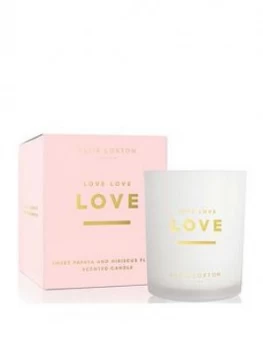 image of Katie Loxton Sentiment Candle Love Love Love Sweet Papaya And Hibiscus Flower 160G