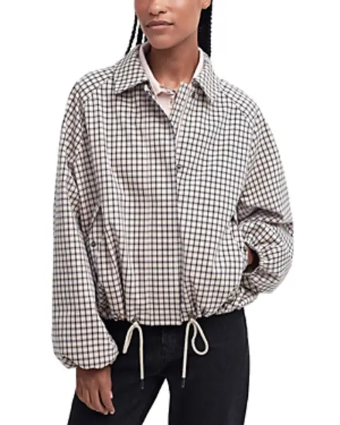 Image of Barbour Check Charlene Zip Front Jacket